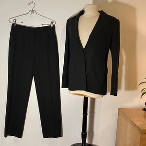 Max Mara black pinstripe pants suit size 12